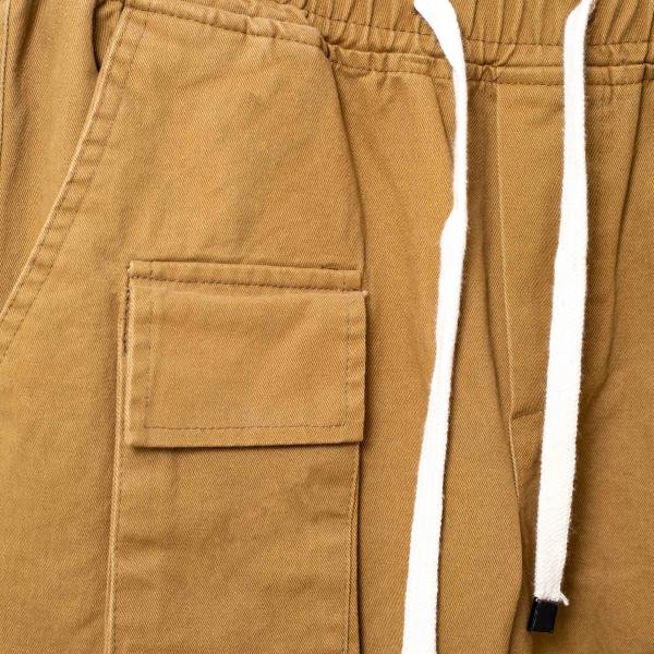 بنطلون كارجو رجالي بجيوب جانبية وخامة ناعمة مطاطة من DH Wear