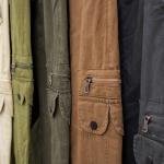 بنطلون كارجو رجالي بجيوب جانبية وخامة ناعمة مطاطة من DH Wear