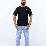 تشيرت رجالي بينيه بأكمام قصيرة وقبة دائرية