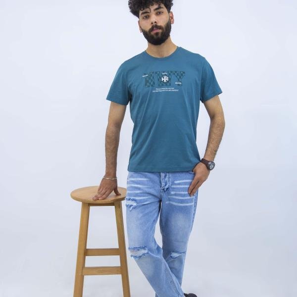 تشيرت رجالي بينيه بأكمام قصيرة وقبة دائرية