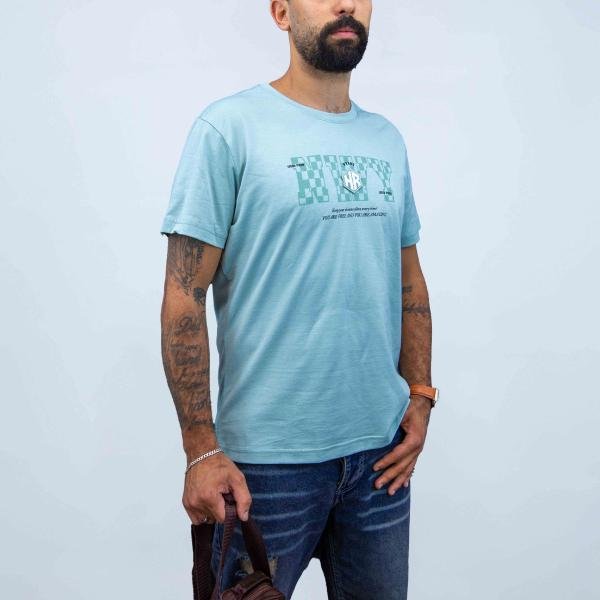 تشيرت رجالي بينيه بأكمام قصيرة وقبة دائرية