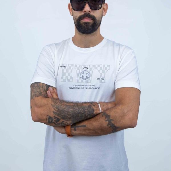 تشيرت رجالي بينيه بأكمام قصيرة وقبة دائرية