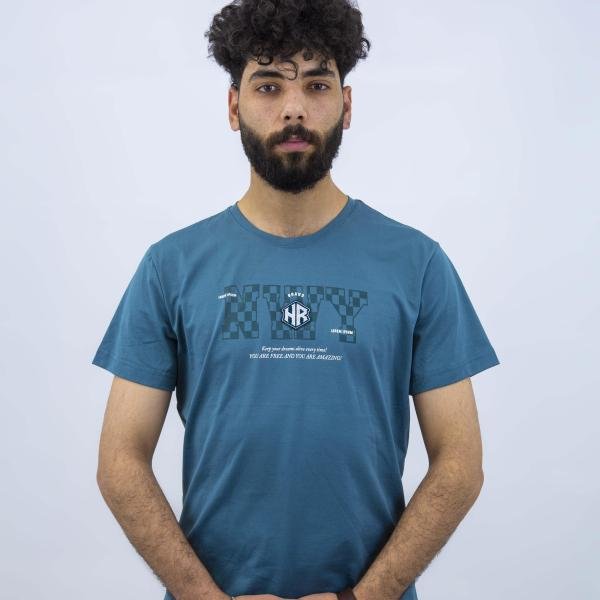 تشيرت رجالي بينيه بأكمام قصيرة وقبة دائرية