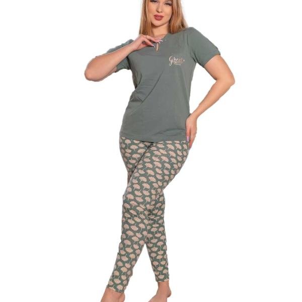 بيجامة صيفية للنساء والبنات نص كم كود K1410