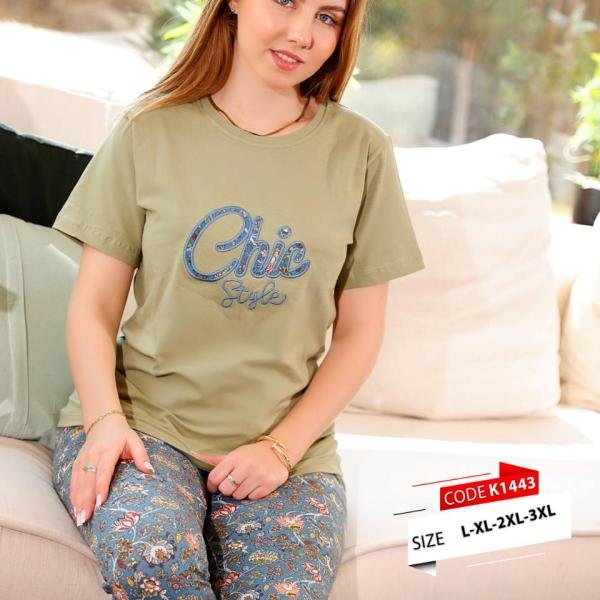 طقم بيجامة صيفي حريمي – قطن ناعمة بتصميم عصري، مريح للبيت من New Karen