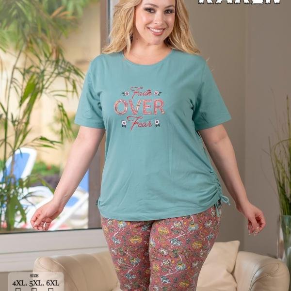 طقم بيجامة صيفي حريمي – قطن ناعمة بتصميم عصري، مريح للبيت من New Karen