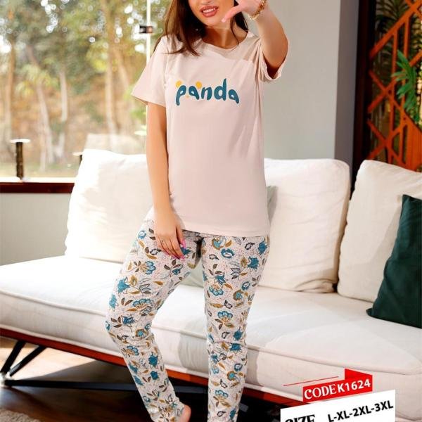 طقم بيجامة صيفي حريمي – قطن ناعمة بتصميم عصري، مريح للبيت من New Karen