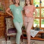 طقم بيجامة صيفي حريمي – قطن ناعمة بتصميم عصري، مريح للبيت من New Karen