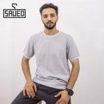تيشرت رجالي سادة بنص كم قطن خامة ناعمة بمقاسات متعددة منSaveo