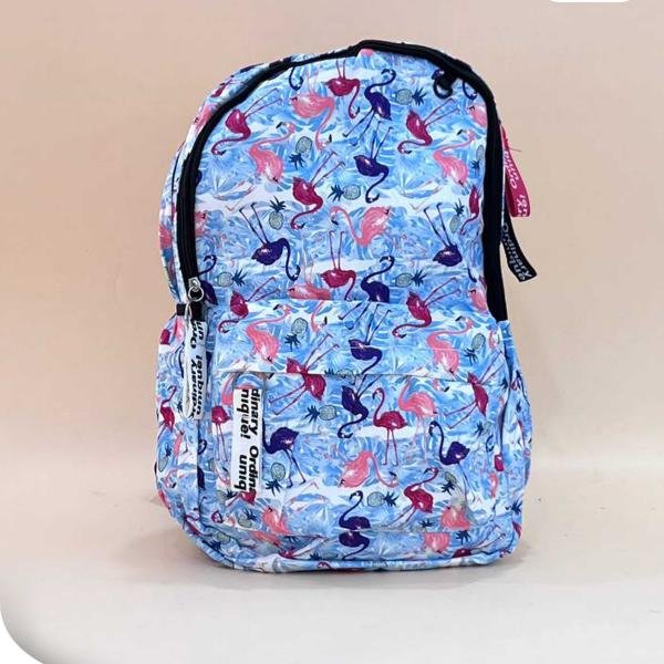 شنطة ظهر مشجره 6 رسومات 6 لون 2 حاجذ مقاس 18