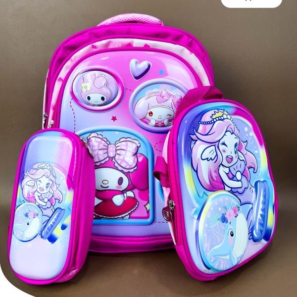 شنط أطفال طقم 3قطع مستورده وسط  3حاجذ من Sila